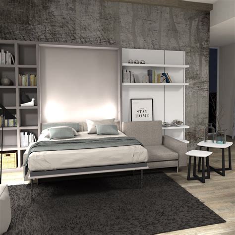 Letto matrimoniale a scomparsa con divano Domino