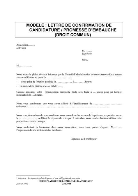 Promesse d'embauche définition + modèle gratuit