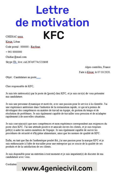 Exemple lettre de motivation fast food laboitecv.fr