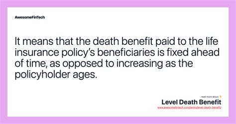 Level Death Benefit