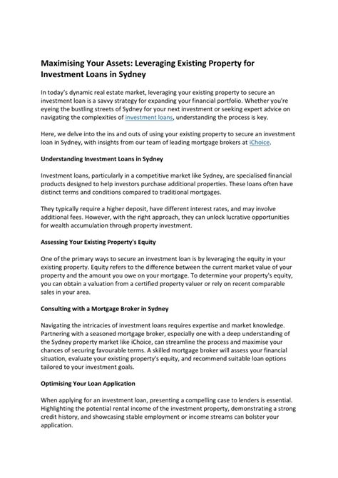 Leveraging Existing Assets