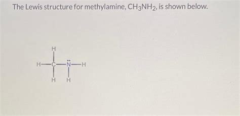 Lewis Structure of Methylamine (CH3NH2)
