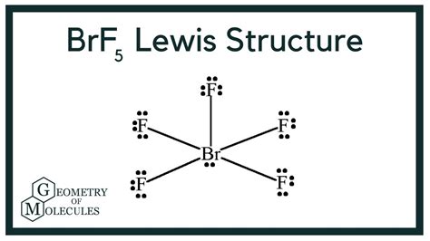 Lewis dot structure of BrF5