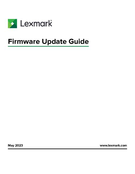 Lexmark firmware versions