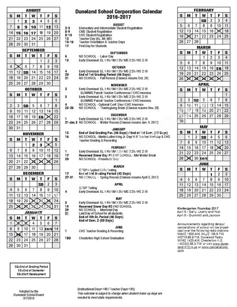 Liberty Elementary Calendar