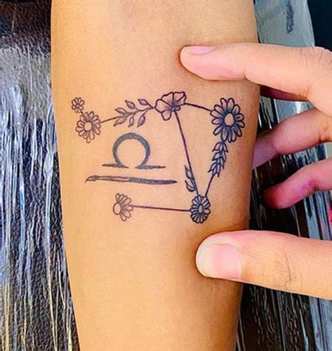 Libra Flower Tattoo