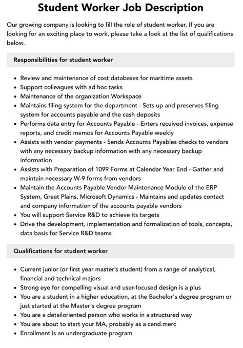 Library Catalog Student Worker Job Description Community College
