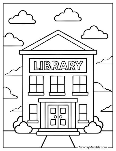 Library Coloring Page
