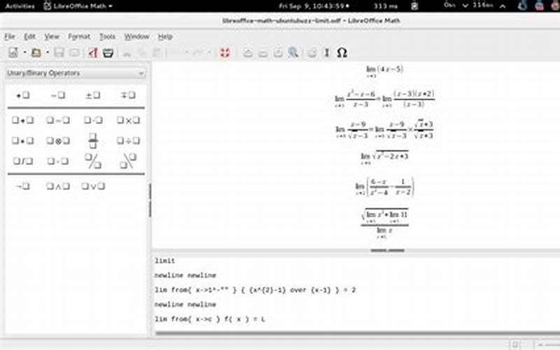 Libreoffice Math