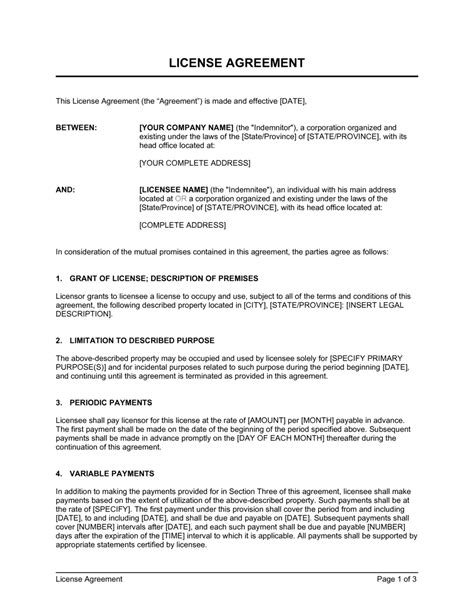Ip License Agreement Template
