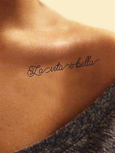Life Is Beautiful'' In Italian Tattoo