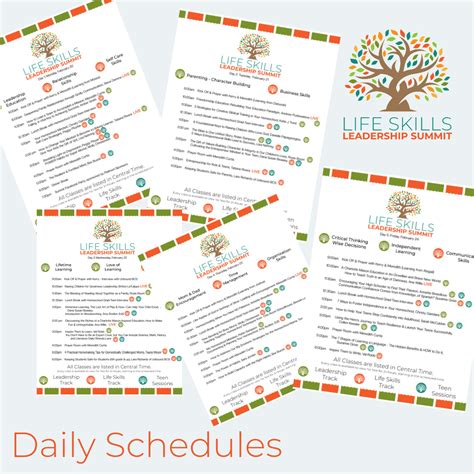 Life Skills Schedule Printable Schedule