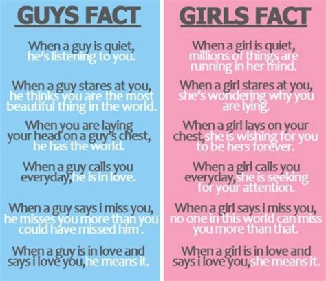 Life..as we know it..: Guys Facts VS Girls Facts