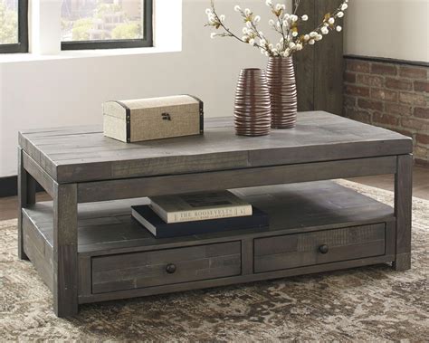 MultiStorage Classic Grey Living Room Lift Up Top Coffee Table