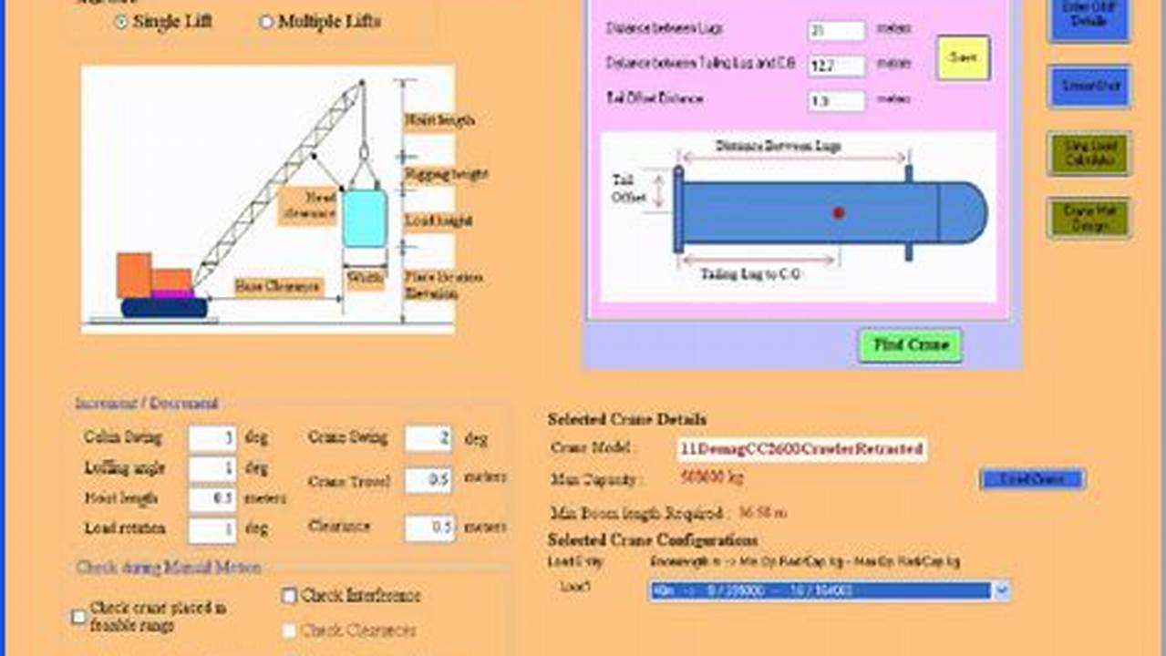 Lifting Plan Calculation Excel
