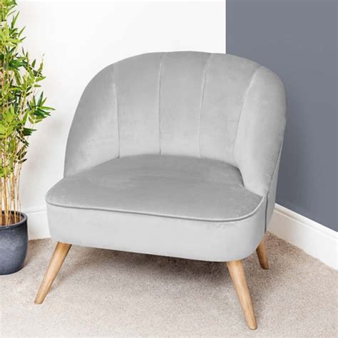Light Grey Velvet Chair