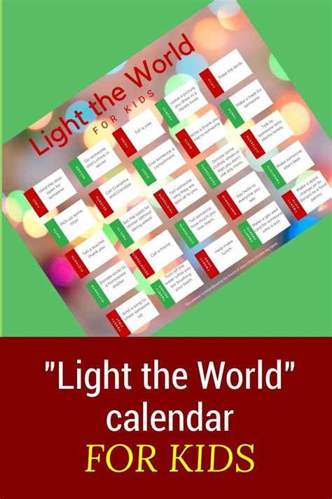 Light The World Calendar