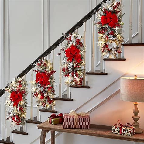 Lighted Stair Garland: A Perfect Way To Add Glow To Your Home