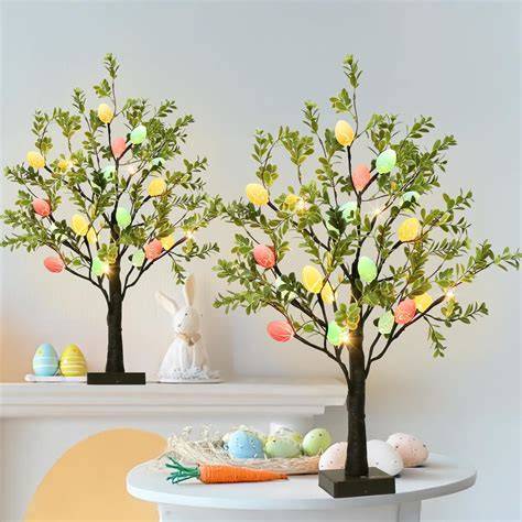 Lighted Easter Egg Tree