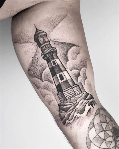 faro bn Lighthouse tattoo, White tattoo, Sleeve tattoos