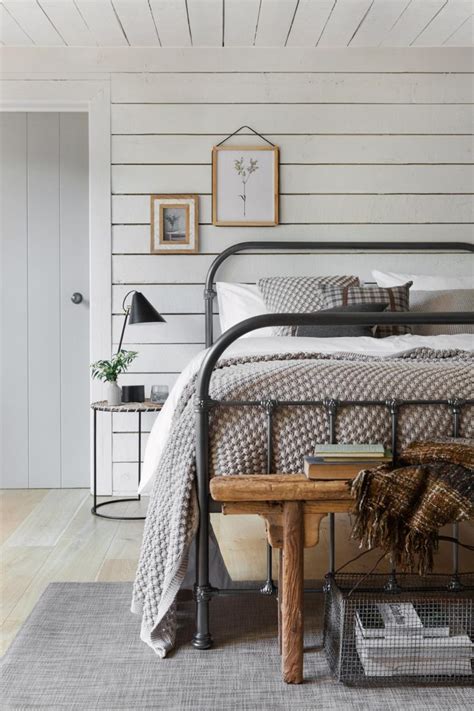 Lighting Black and White Country Bedroom
