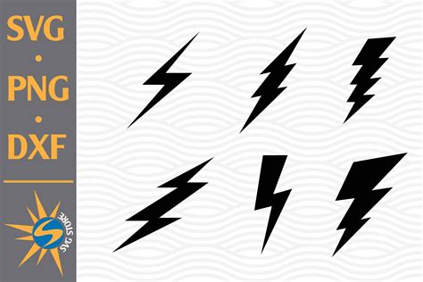 Download Lighting Bolt Silhouettes DXF Files