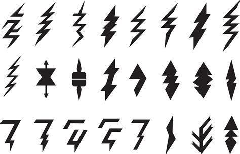 Download Lighting Bolt Silhouettes For Crafts
