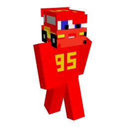 Race to Victory with Lightning McQueen Minecraft Skin - Get Revved up for an Epic Gaming Experience!