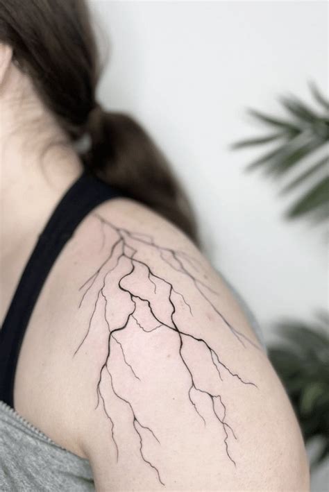 Lightning Shoulder Tattoo