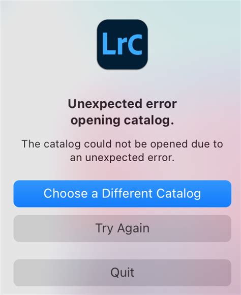 Lightroom Not Opening Catalog