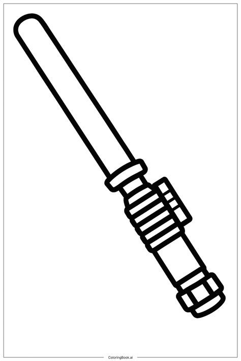 Lightsaber Coloring Page