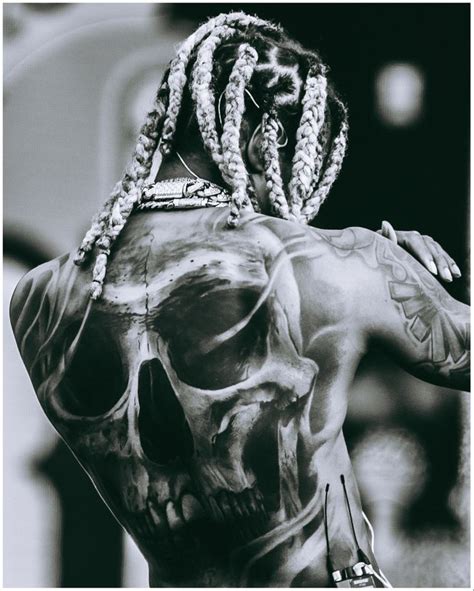 Lil Durk Back Tattoo