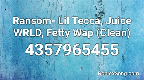 Lil Tecca - Treesha (feat. Juice WRLD) Roblox ID - Roblox music 