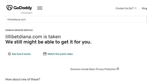 Lilbertdiana.com on GoDaddy