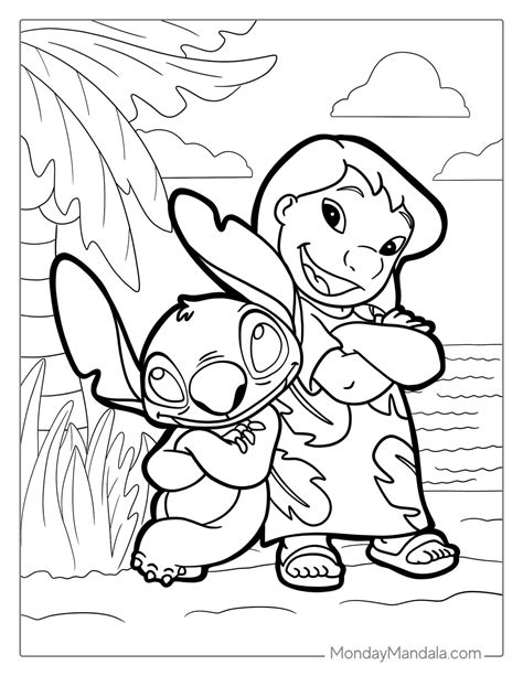 Lilo And Stitch Coloring Page For Kids