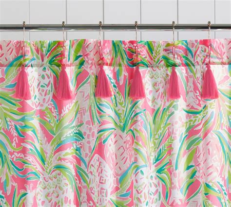 Lilly Pulitzer Fan Sea Pants Print Shower Curtain Pottery Barn