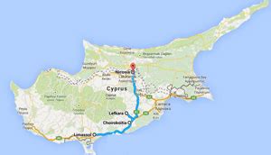 Limassol tour route map