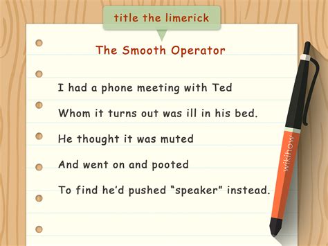 Limerick Poem Template