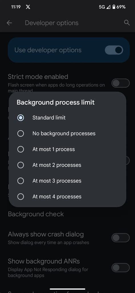 Limit Background Apps
