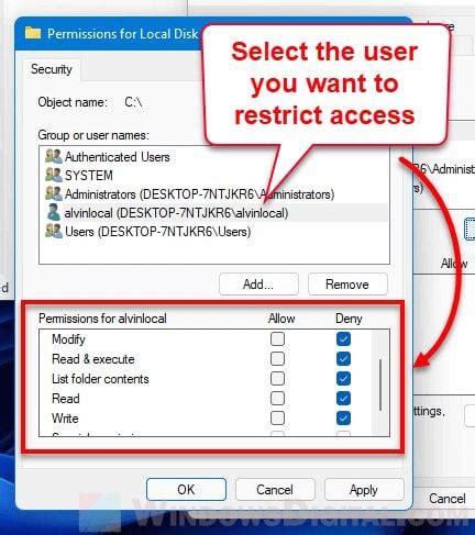 Limit User Access