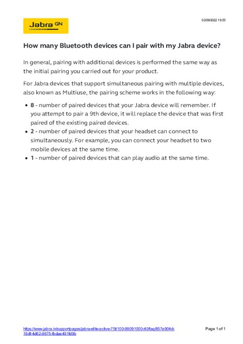 Limit pairing to one device
