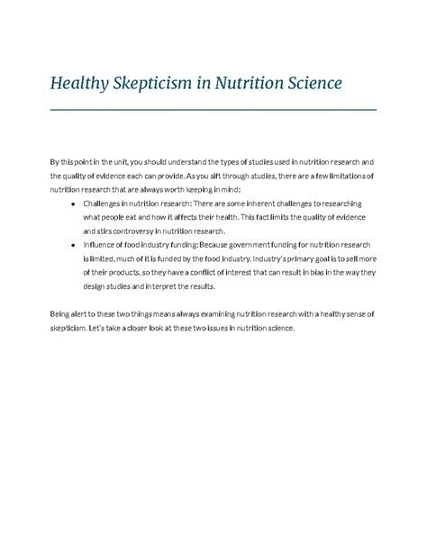 Limitations and Skepticism