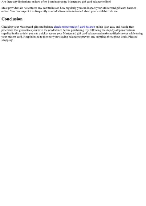 Limitations of Using Mastercard