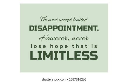 Limited disappointment