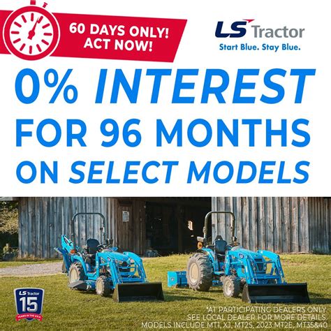 Limited-Time Offer Unbeatable Discounts on Select Tractor Models!