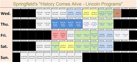 Lincoln Events Calendar