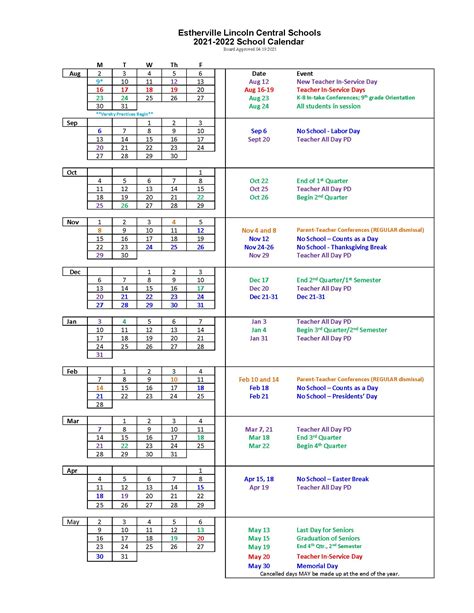 Lincoln Memorial Academic Calendar