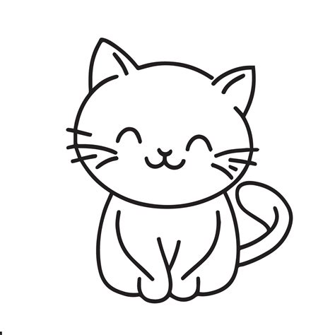 Line Drawing Of Cat