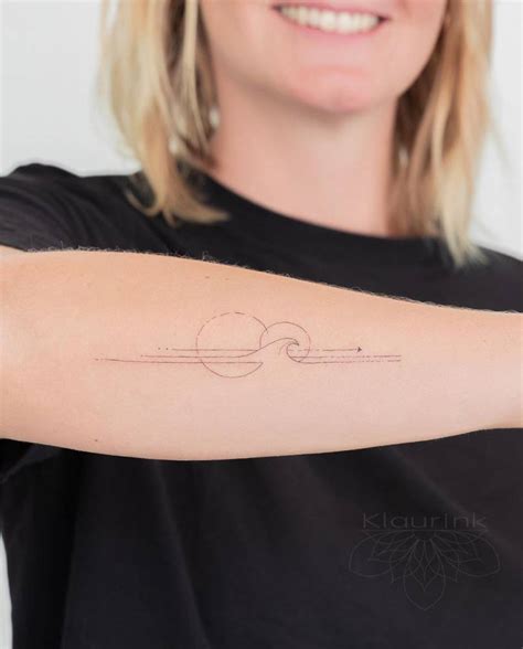Line Waves Tattoo