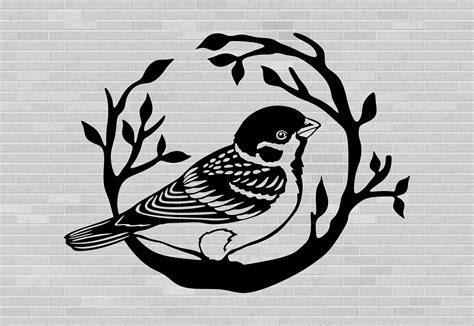 Download Linear Art Bird Cut File For Cricut